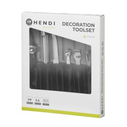 Dekoratyvinio pjaustymo peilių rinkinys – 6 vnt., HENDI, Juodas, 280x100x(H)50mm