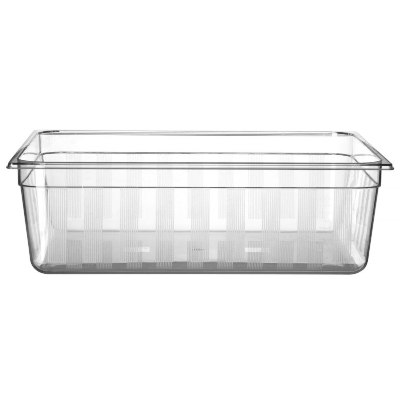 Polikarbonato talpykla GN 2/1, HENDI, GN 2/1, 58L, Permatomas, 650x530x(H)200mm