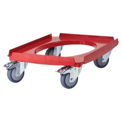 Vežimėlis Camdolly termoizoliaciniams konteineriams Cam GoBox, GN 1/1, Cambro, Raudona, 692x426x(H)167mm