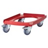 Vežimėlis Camdolly termoizoliaciniams konteineriams Cam GoBox, GN 1/1, Cambro, Raudona, 692x426x(H)167mm