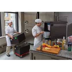 Vežimėlis Camdolly termoizoliaciniams konteineriams Cam GoBox, GN 1/1, Cambro, Raudona, 692x426x(H)167mm