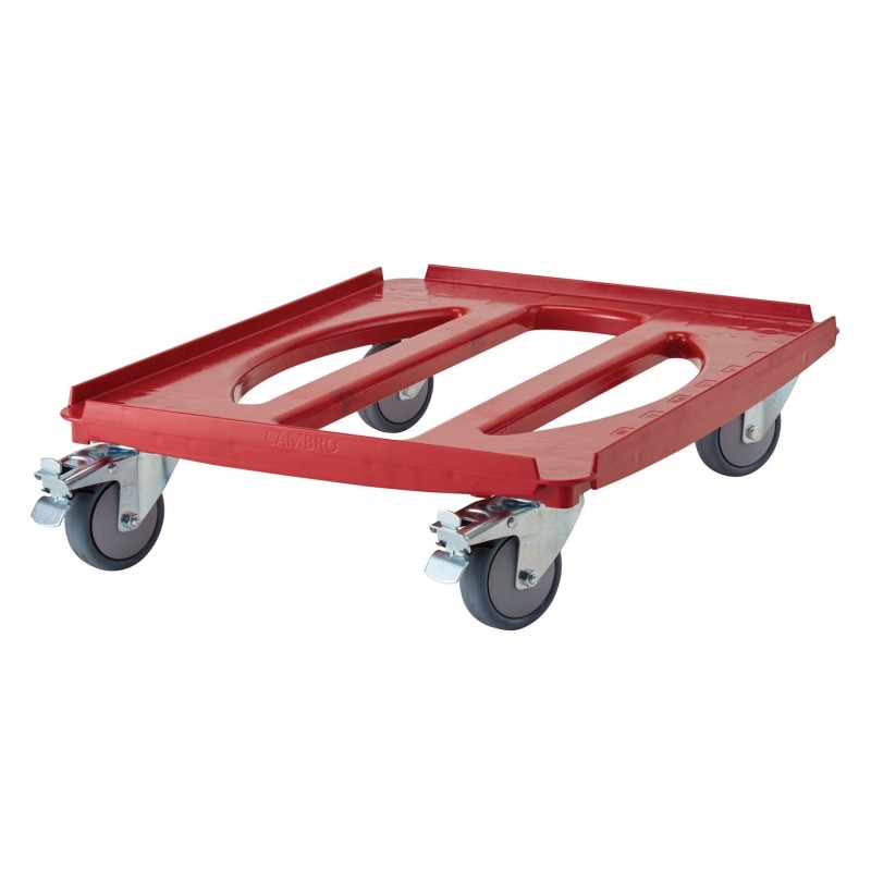 Vežimėlis Camdolly termoizoliaciniams konteineriams Cam GoBox 4060, Cambro, Raudona, 710x510x(H)167mm