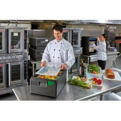 Termoizoliacinis konteineris Cam GoBox, įkrovimas iš viršaus, GN 1/1, 35,5 l, Cambro, Juodas, 600xx(H)257mm
